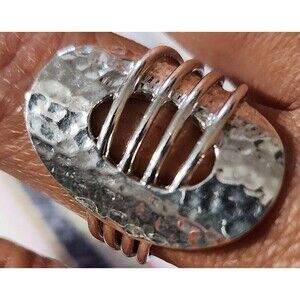 Hammered Ring 925 Sterling Silver SIZE 10